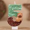 Cartoon Kapibara Numbers Birthday Candles Cake Decoration Party Holiday One Year Old Handmade Candles 0-9