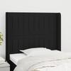 Vidaxl Wingback Headboard, Black, 83X16X118/128 Cm, Fabric