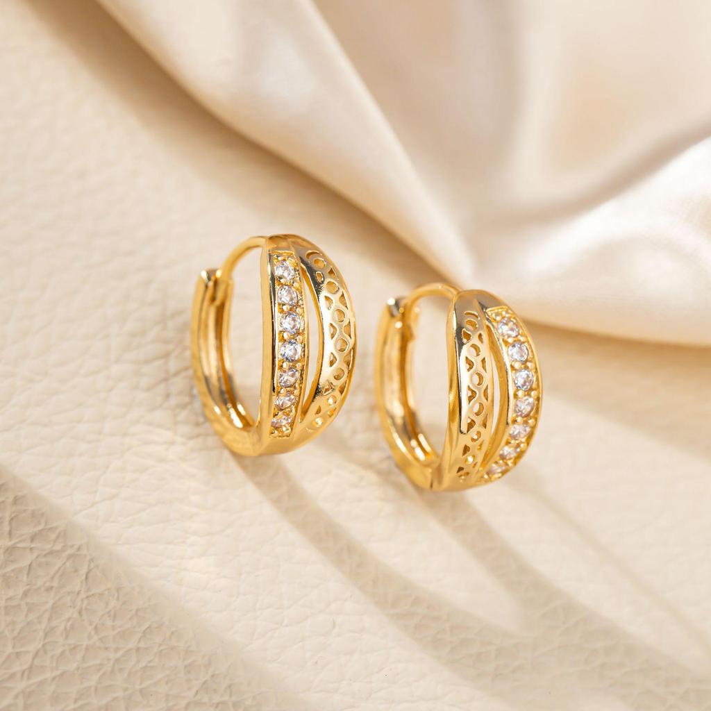 Zirconia Single Row Micro Zircon Ear Cuffs: Colorfast, Light Luxury, Hollow Design for Women