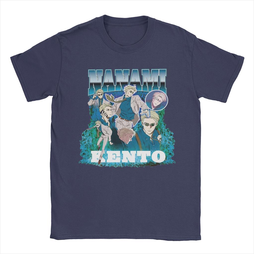 Vintage Nanami Kento JJK Anime Trička Pánská Kulatý výstřih 100% Bavlna Tričko Krátký rukáv Tričko Nápad na dárek Oblečení