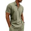 Herren Leinen Polohemden für Herren Kurzarm Hemd mit Knöpfen Herren Freizeit Golfhemden für Herren Henley Hemden für Herren Bequeme Passform