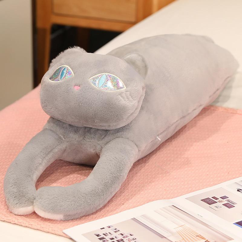 Подушка для кошки Камилла, плюшевые игрушки, кукла для вечеринок, игрушки для кошек 70cm серый