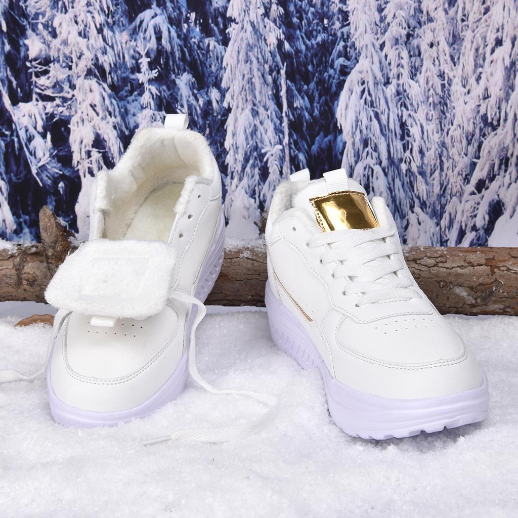 TUINANLE Women's High Top Cotton Sports Boots Winter Thick Warm Velvet Lining Sneakers Plush Shoes
