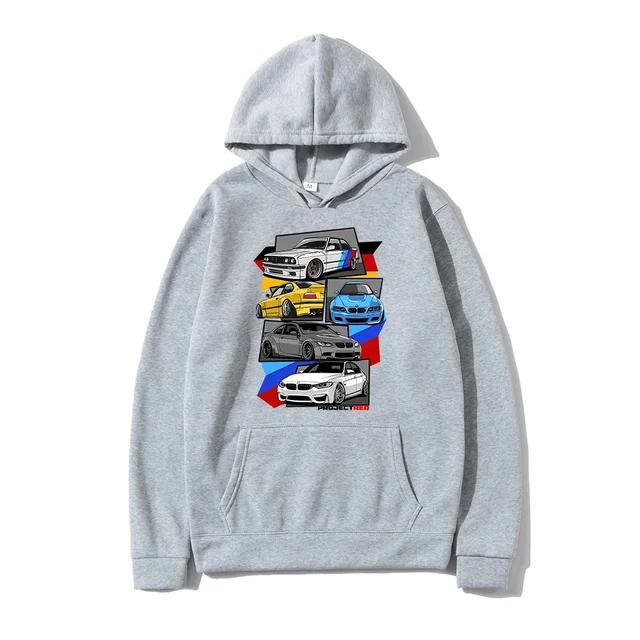 2025 Autumn/Winter Men's New Car Printed Hoodie Fashion High Quality Hip Hop Holiday Pure Cotton Pullover Sweatshirt Large Size