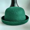 100% wol bolhoed Tophoed dames heren effen derby hoed Kerkhoed Herfst winter koepel Britse klassieker vintage vilten tophoed
