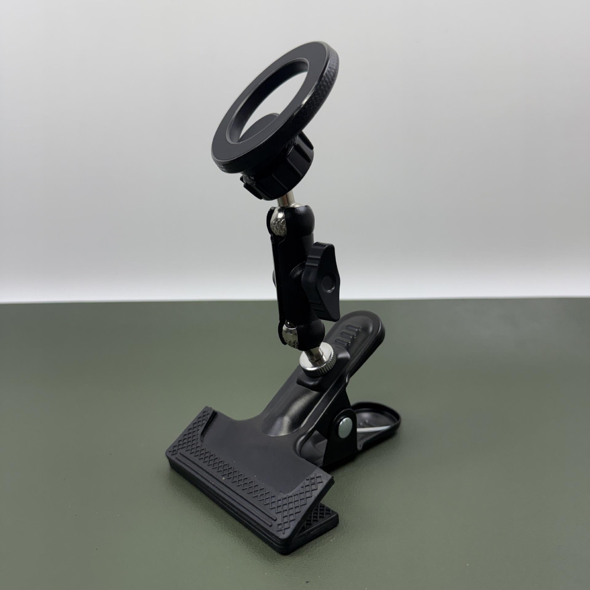 

360° Magnetic Metal Phone Holder with Strong Clamp for Live Streaming