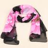Scarf Floral Fashionable Chiffon Neckerchief Women Graceful Shawl for Dating