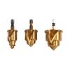 ABWR-3Pcs 20/25/32Mm Step Drill Bit With Limit Swivel Groove PPR Lifting Cone Drill Bits For Water Pipe Reaming