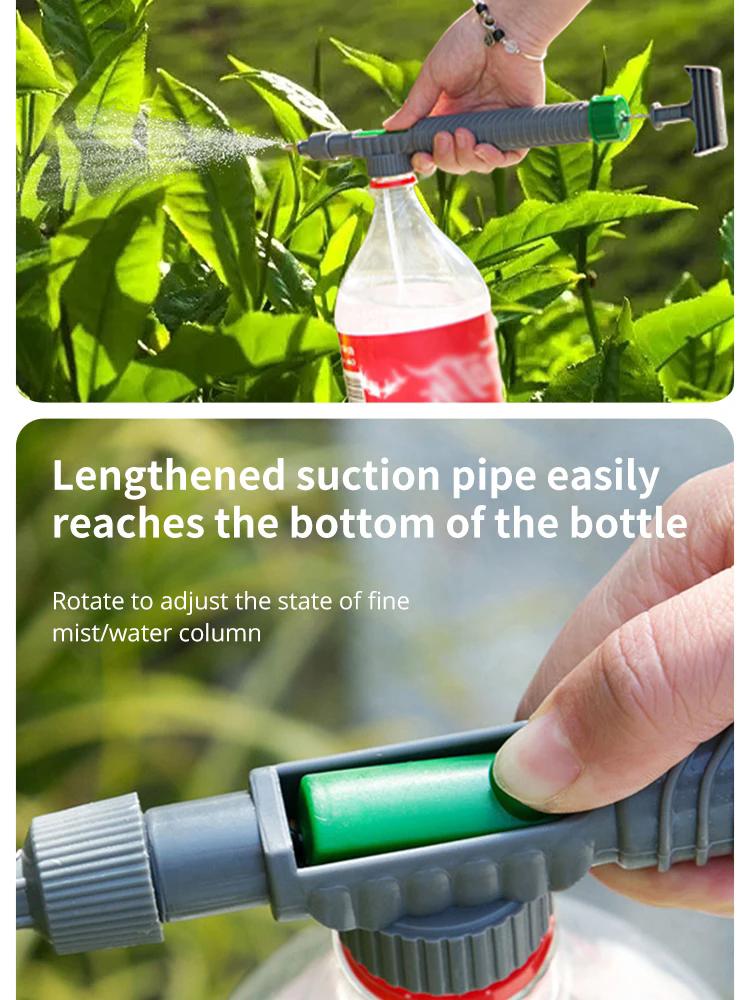 Adjustable High Pressure Air Pump Manual Sprayer for Garden Watering Drink Bottle Spray Head Nozzle Agriculture Tool