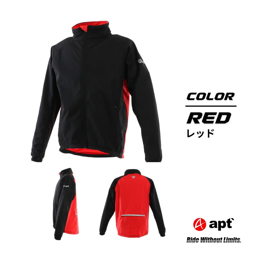 [apt'] APT Windbreak Cycling Jacket - Winter Cycling Wear, Windproof, Warm, Windbreaker (Black, Size S)
