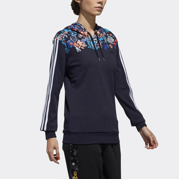 Adidas Neo Casual Sportlicher Pullover Hoodie Damen Tops Marineblau DW7762