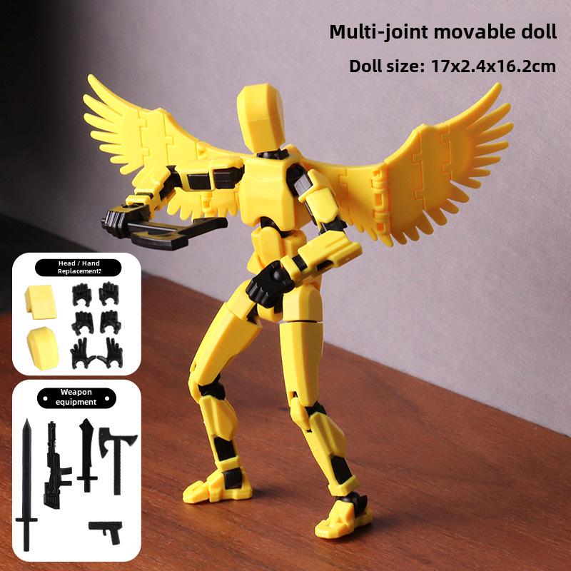 Lucky Doll: 13-Point Articulated 3D Printed Toy, 3rd Gen DIY Stress Relief Figure