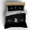 White cockerel, heartbeat graphic. Bedding sets Duvet cover sets Duvet covers Pillowcases(1 * Duvet Cover 2 * Pillowcases without duvet insert)