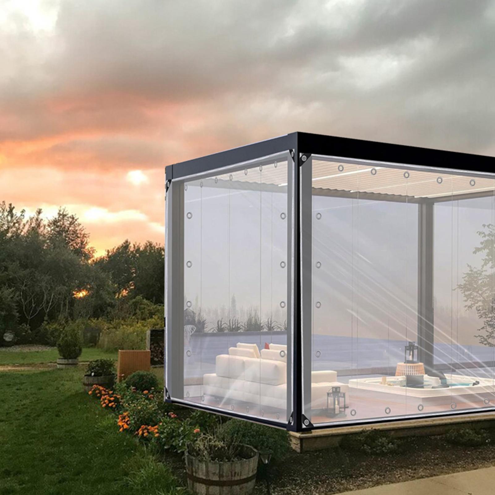 Transparent Rain Tarpaulin Thickened Windproof Rainproof