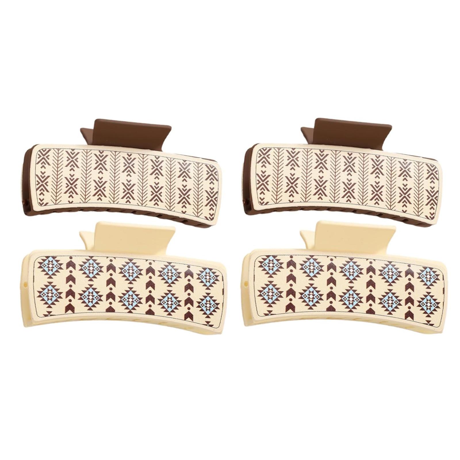 

Винтажный набор западных заколок для волос Стильная заколка-краб с принтом Заколка для волос на Хэллоуин для вечеринок и ежедневного использования C