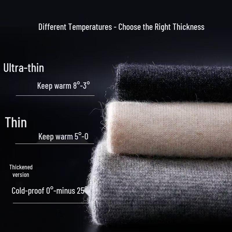 Unisex Ordos City Pure Cashmere Thickened High-Waist Thermal Pants