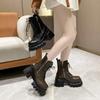 Fashion Shoes Fashion Boots Woman Winter Footwear Boots-Women Punk Lolita 9CM Autumn Ladies Rock Ankle Increased Internal White Ankle