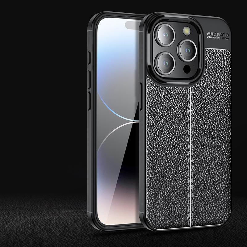 Luxusní kožený design pro iPhone 11 12 13 14 15 Pro Max pouzdro pro iPhone 15 Pro kryt zadní měkké TPU pro pouzdra iPhone 15 Pro Max