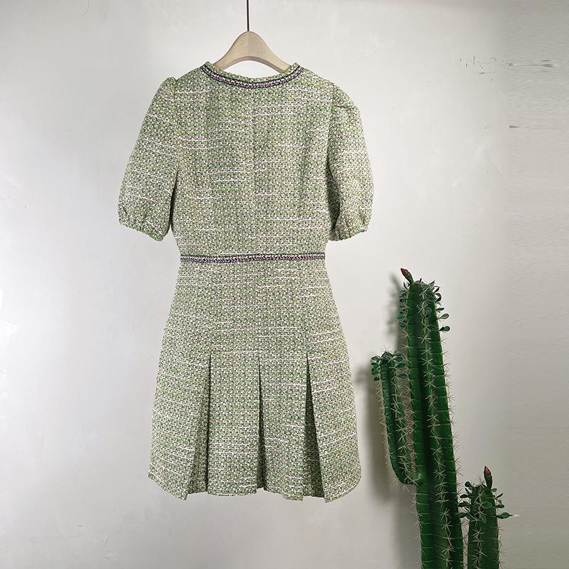 Elegant Sweet Short-Sleeved French Collar Dress - Autumn/Winter Edition