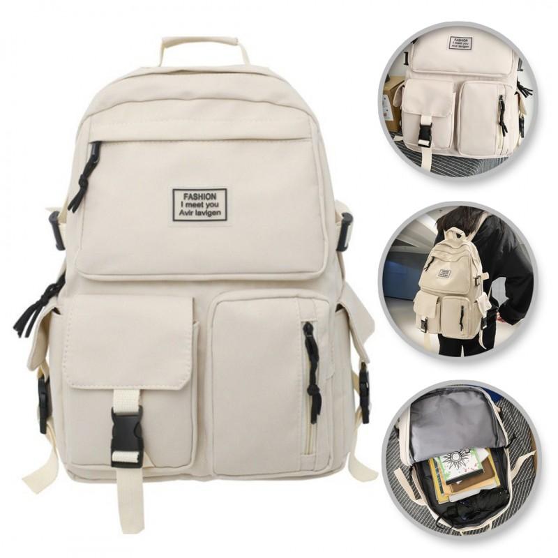 Sports Backpack School Universal Youth Urban Cream Light