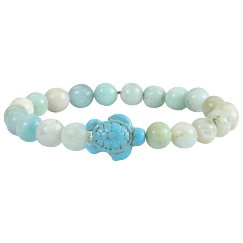 Bransoletka z koralików do śledzenia zwierząt z kamieniami naturalnymi - Wzór Żółwia, Słonia, Rekina
