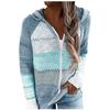 Móda Ženy Ležérní Patchwork svetr s kapucí, svetr s dlouhým rukávem, blůza