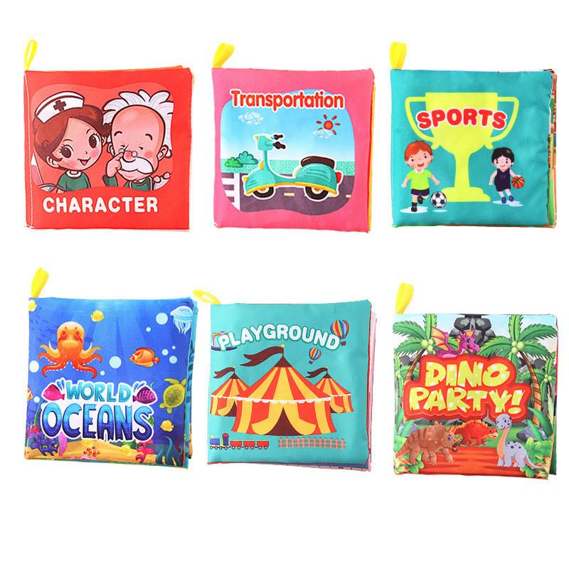 Soft Stereoscopic Infant Cloth Books Early Education Toy English Book Palm