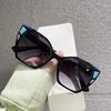 Trendy Retro Leopard Shades Women Oversize Decor Vacation Travelling Sunglasses Stylish Brand Design Beach Sun Glasses