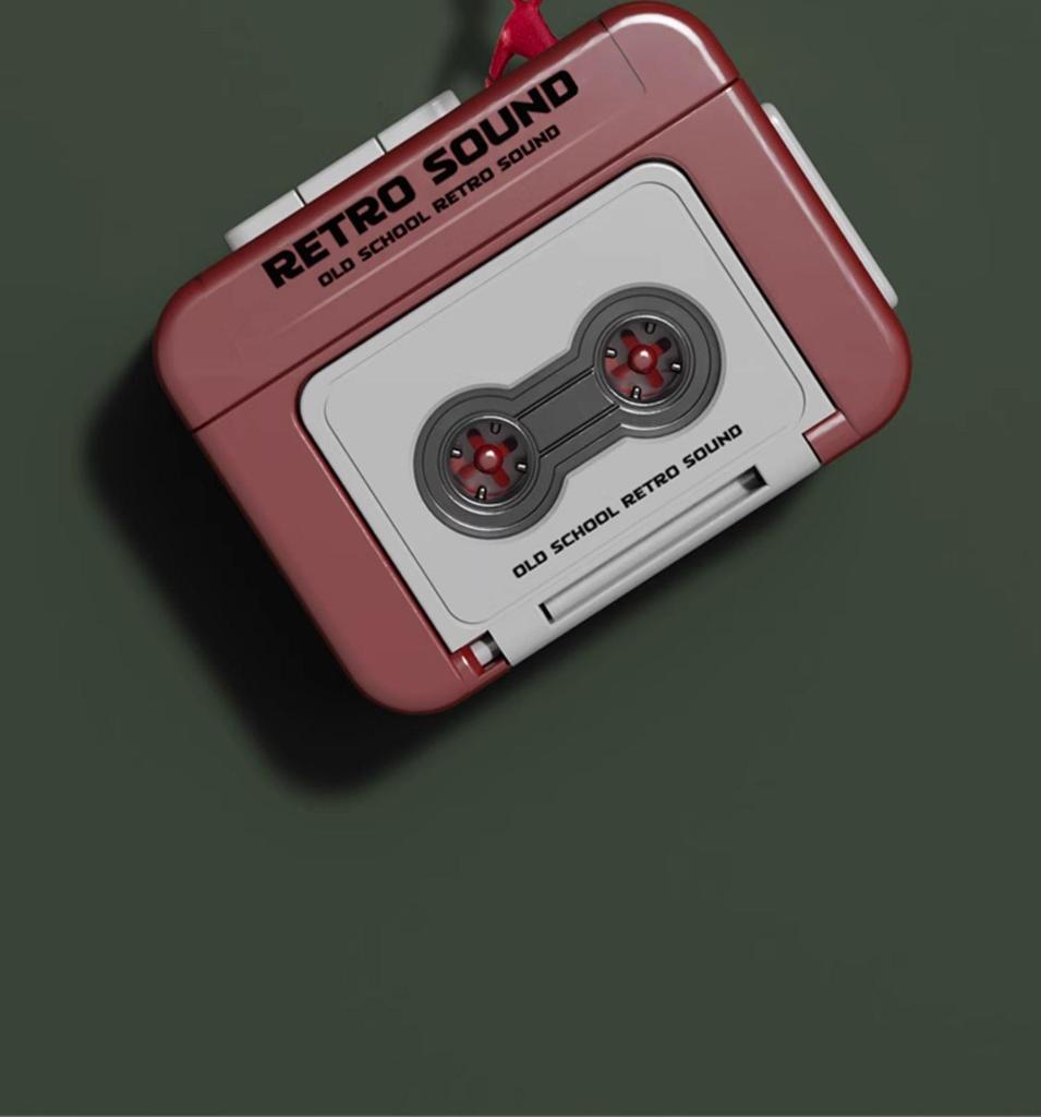2025 Retro Keychain Cassette Recorder Charm - Mini Player for Kids & Teens