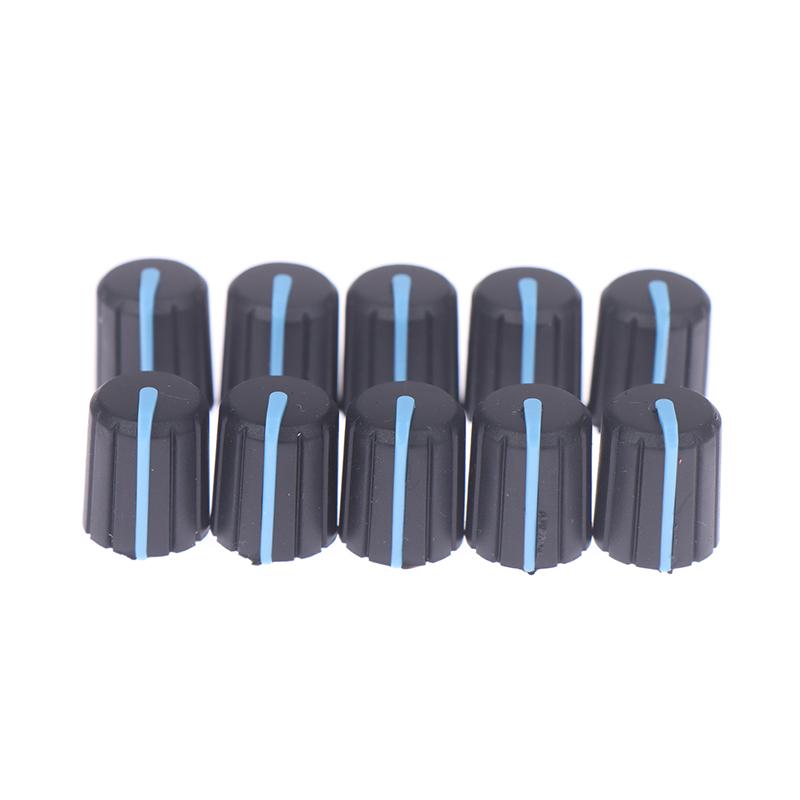 10Pcs Soft Rubber Half Shaft Knob Potentiometer Knob 180 Degree D-Shaped Knob