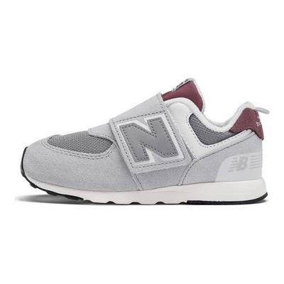 574 New-B Hook & Loop Toddler Raincloud Burgundy Baby Sneakers Grey Shadow-Grey NW574KBR