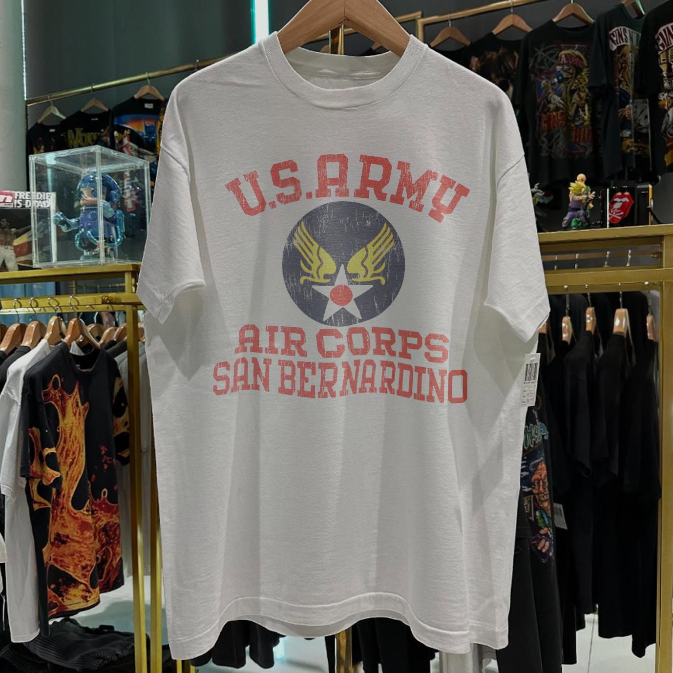 80s U.S. Army Air Corps  San Bernardino  Promo T-Shirt White XXL L