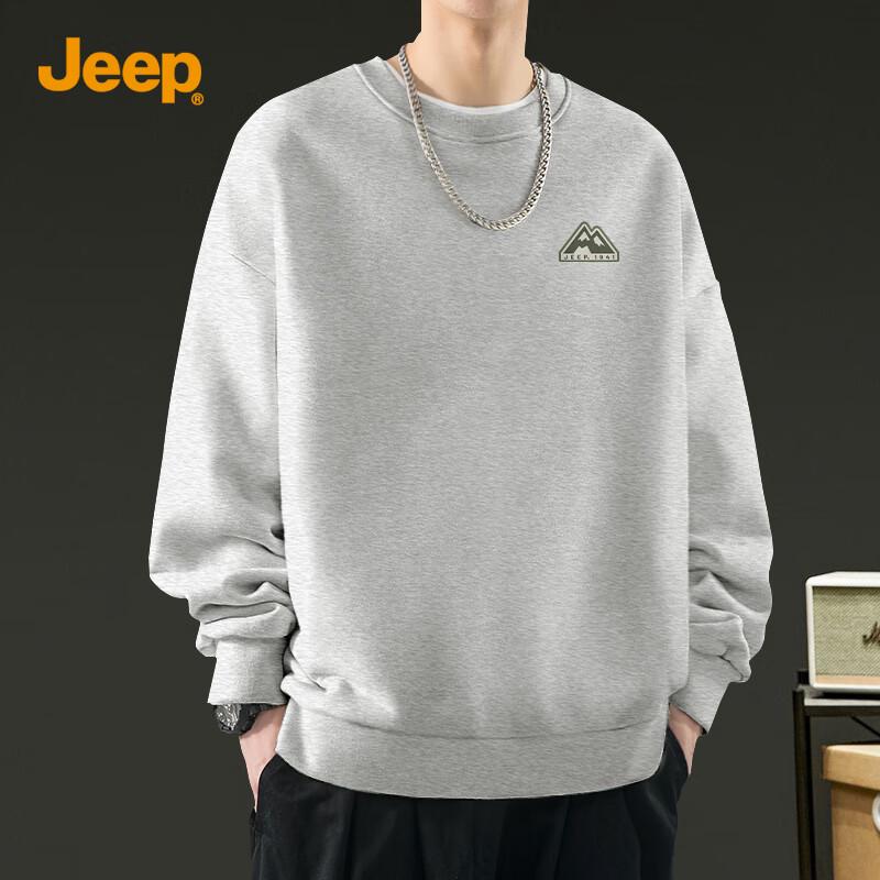 Jeep Men's Casual Crew Neck Long Sleeve Sweatshirt
