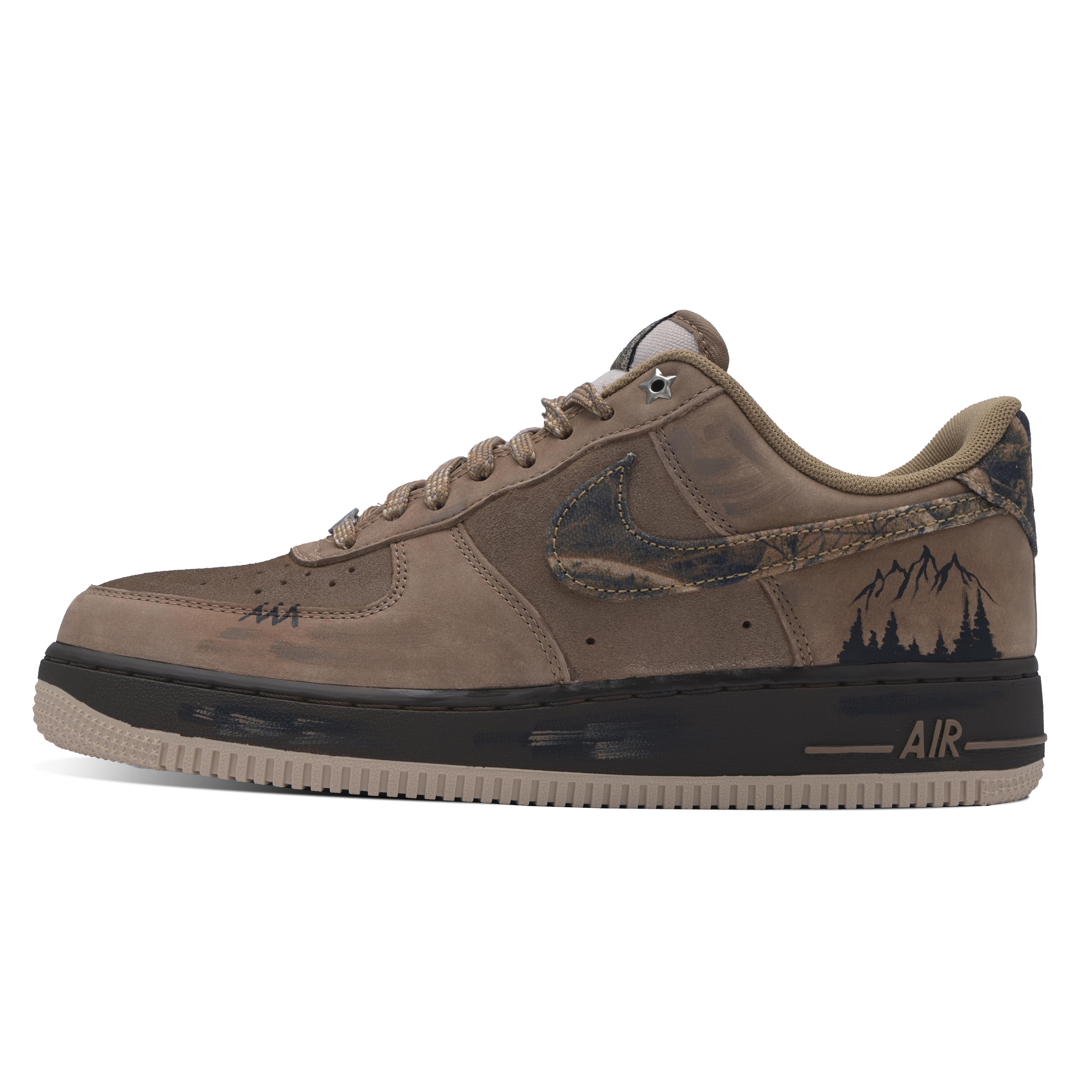 

Nike Air Force 1 Abrasion Resistant Lightweight Wear resistant And Lightweight Low top Skateboard Shoes Men s Brown IO9803-200(Team1149-) 44