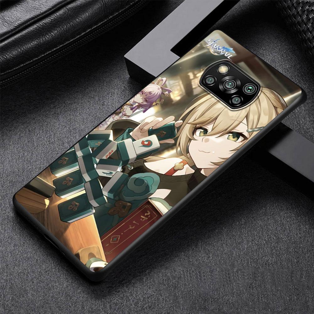 Star Rail Cute Cover for Xiaomi Poco X3 NFC X5 F3 M5s M4 M3 M2 Pro Case Black TPU Mobile Phone Bag Soft Bumper