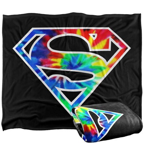 SUPERMAN Tie Dye Logo Blanket
