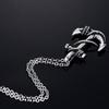 Titanium steel anchor pendant necklace, trendy men's personalized retro cross jewelry, boyfriend gift