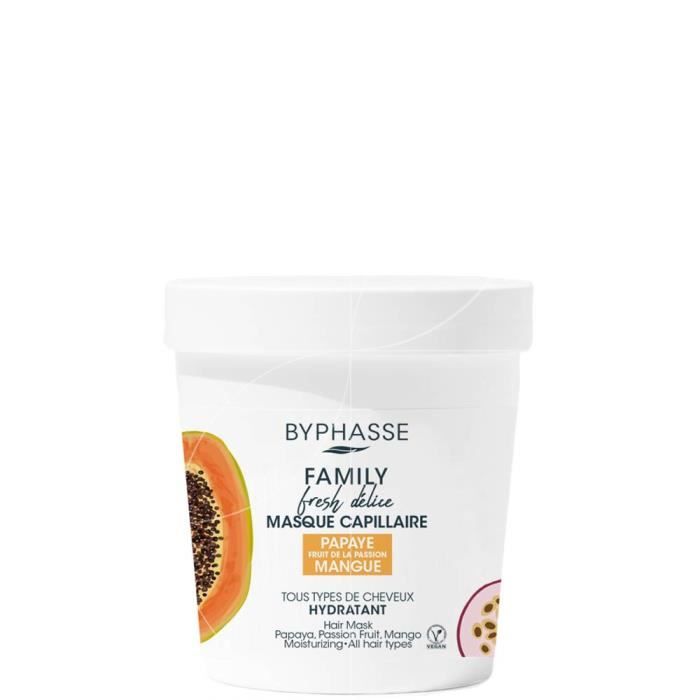 Masque Fresh délice Papaye Fruit de la passion Mangue Tous types de cheveux 250 ml