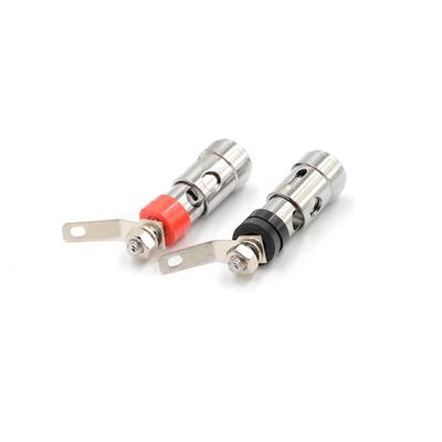 2Pcs Speaker Audio Amp Terminal Binding Post Spring Loaded Type Nickel Plated