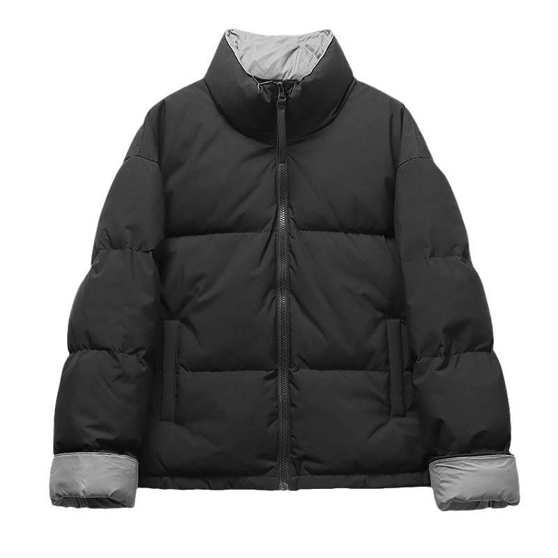 Down jacket women's new short contrasting color bread jacket small white duck down warm winter coat