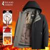 Men's Detachable Hooded Goose Down Winter Jacket