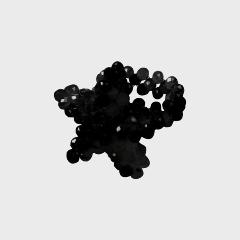 

Eireve BEADED CRYSTAL STARFISH RING (BLACK) black