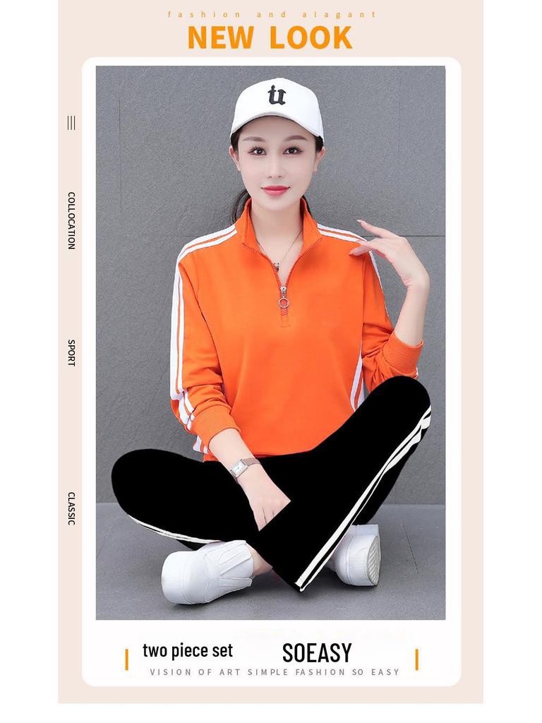 Tianhuan Dam Casual Slim Fit Vår/Höst Tvådelad Tröjset