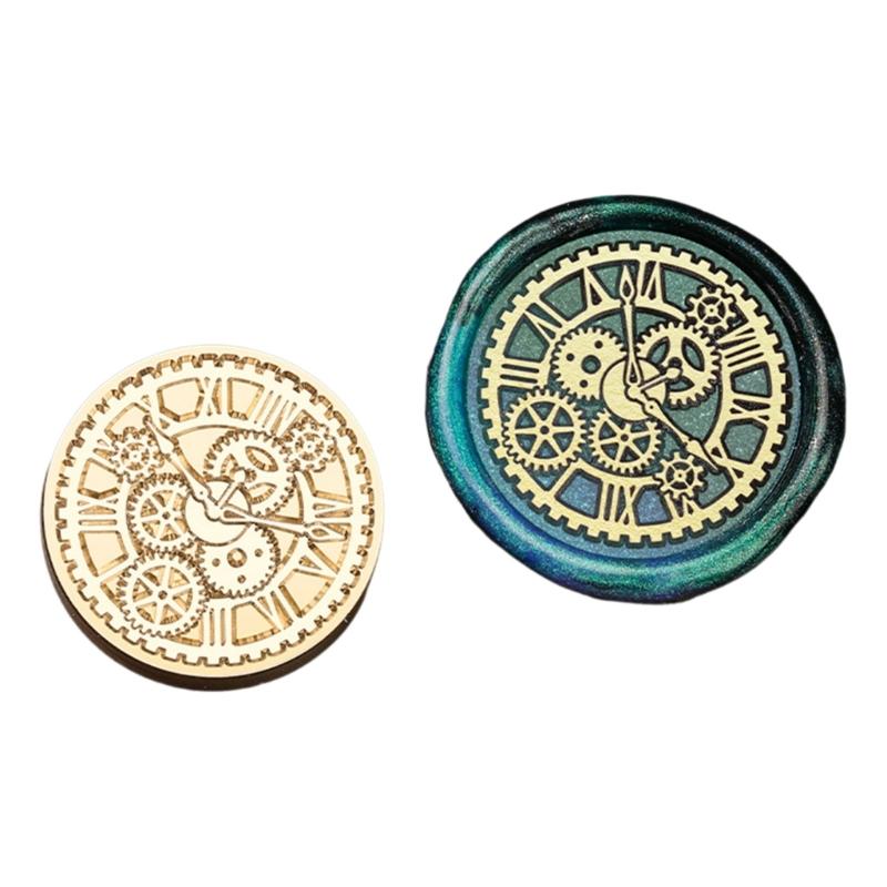 Astronomical Series Sealing Waxed Stamp Brass Head Clock Wax Seal Stamp for Envelope Wedding Invitation Decorations