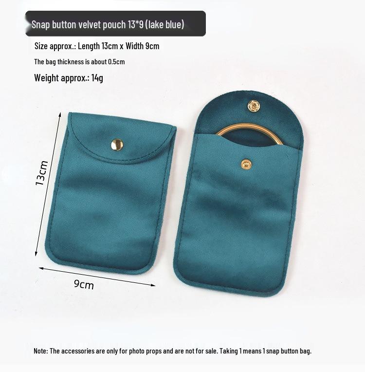 Samt Druckknopf Schmuckbeutel für Ringe & Halsketten - Mini Aufbewahrungsbeutel