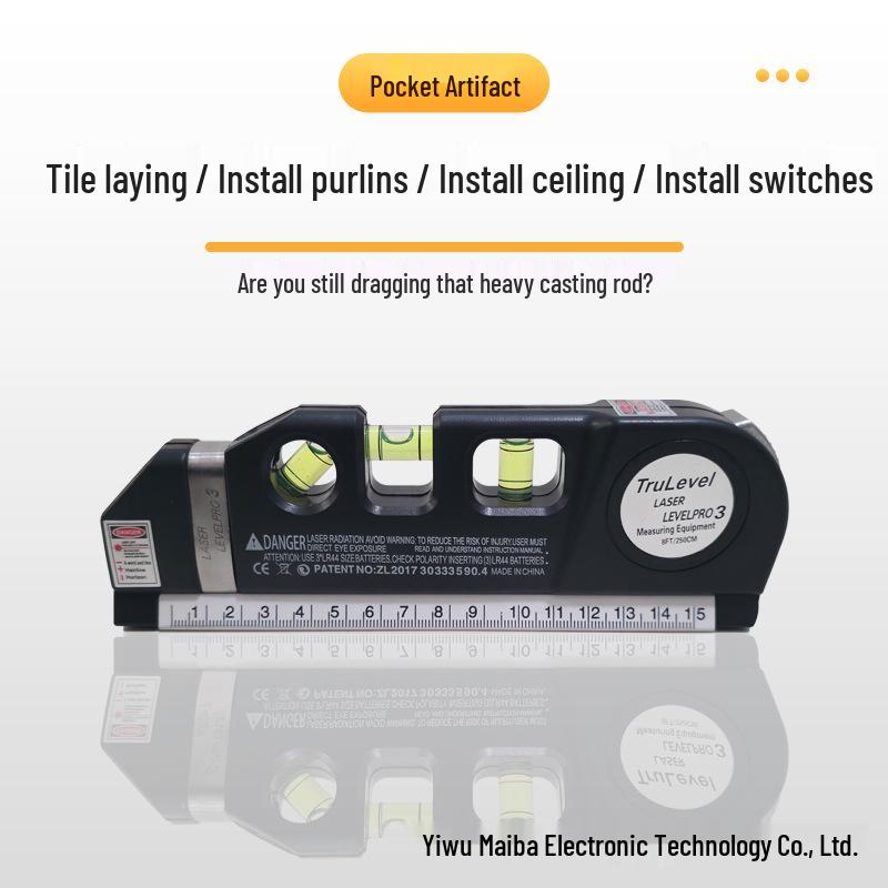 LV03 Infrared Laser Level: Cross-Line, Horizontal & Vertical Marker