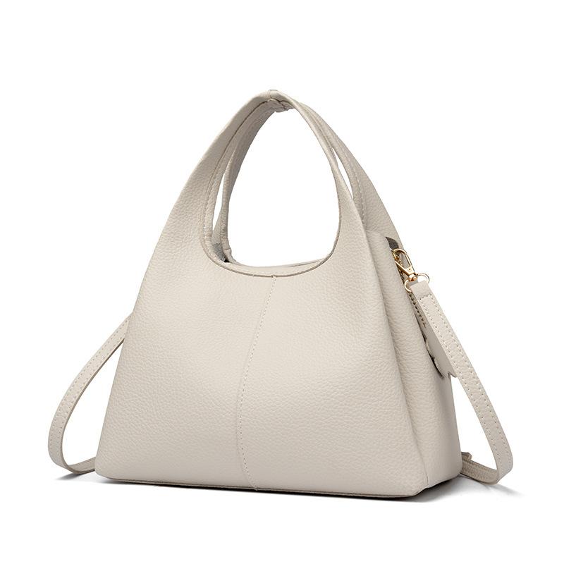 

Women s bag new lychee pattern handbag simple shoulder messenger bag commuter shoulder bag білий