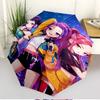 KPop Demon Hunters Print Automatic Open Close Umbrella, Portable Foldable Umbrella, for Outdoor Commute Camping Trip, Ideal Birthday Gift