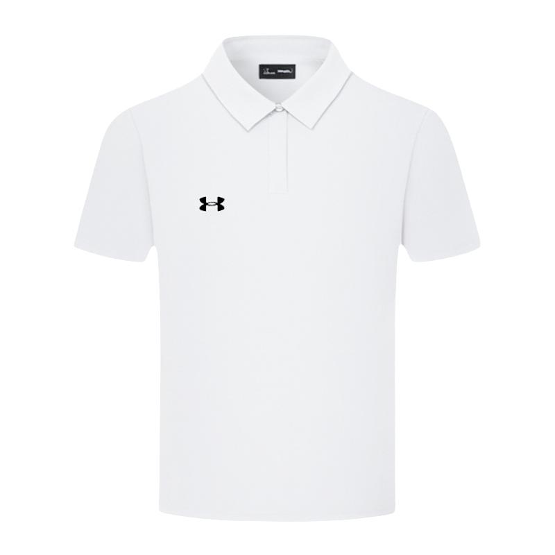 

Under Armour Plain Simple Logo Print Breathable Short Sleeve Polo Shirt Unisex tops White 25500504-100