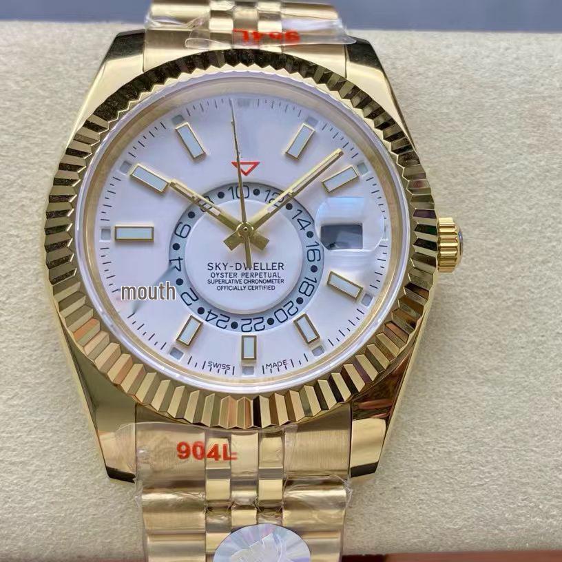 Laojia Tianxingzhe Men's Classic Dual Time Automatic Watch with Five-Bead Strap